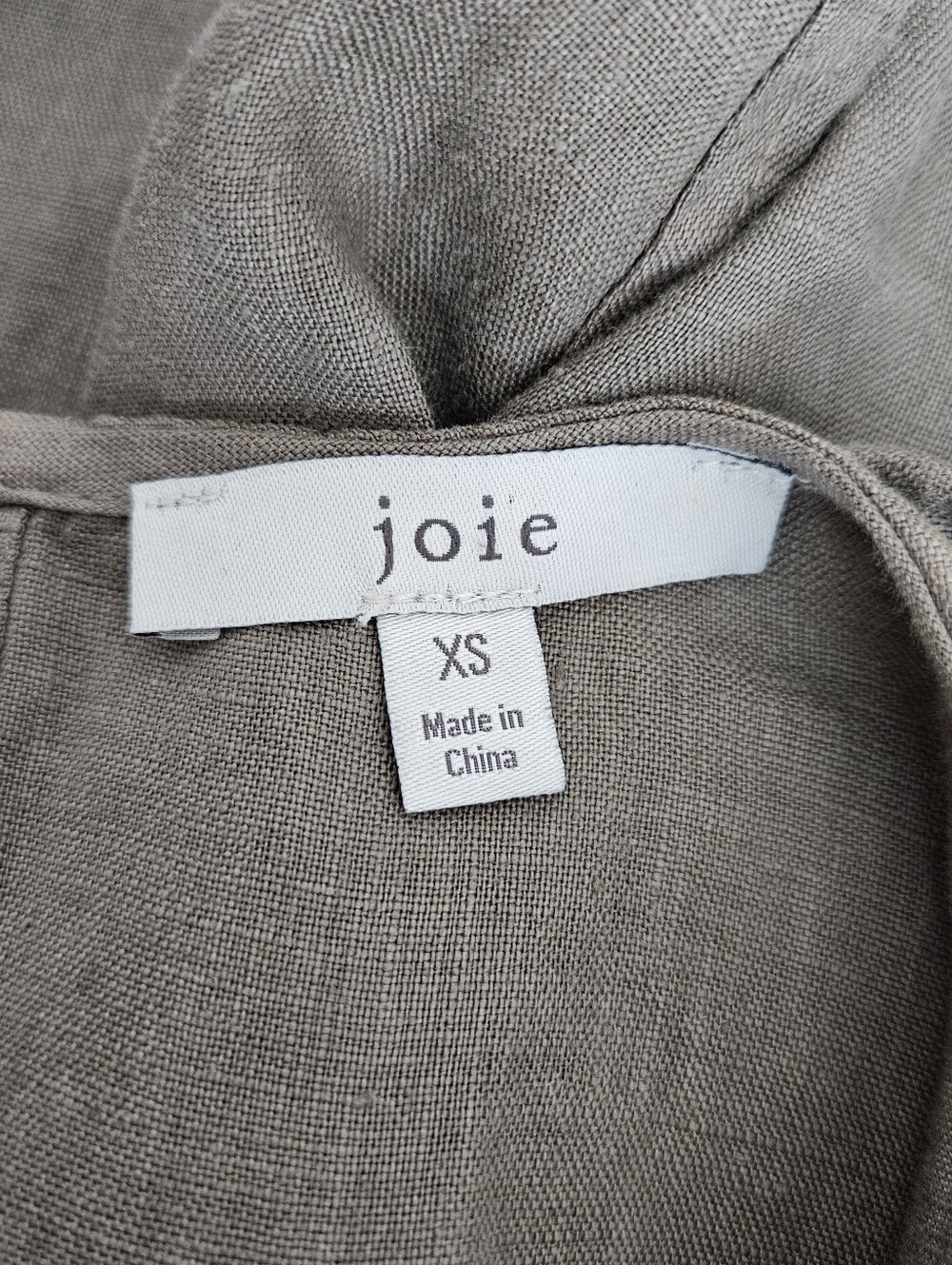 JOIE Azita Jumpsuit Linen Olive Green Short Sleeve Faux Wrap V Neck Romper XS - Picture 5 of 6